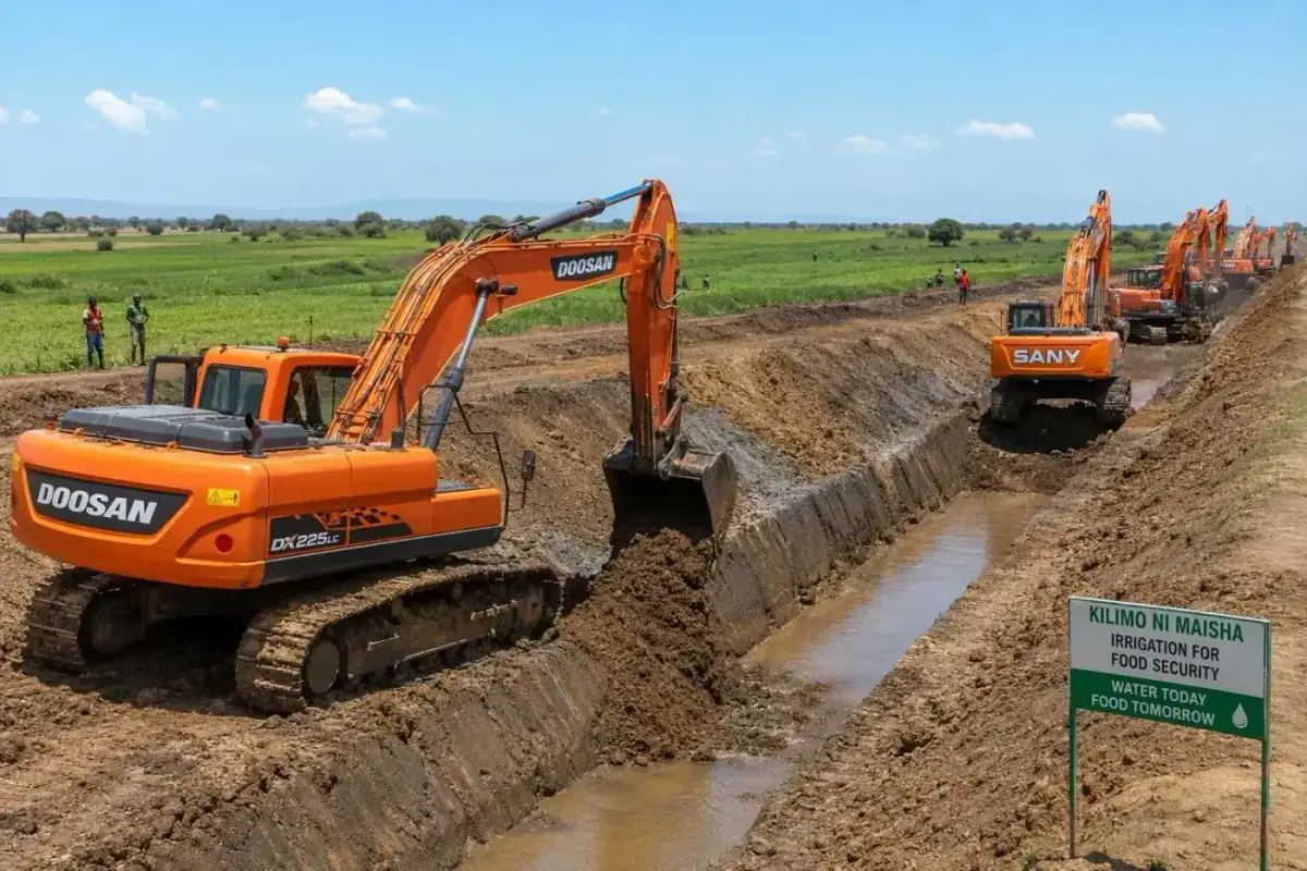 Doosan and Sany fleet in Kenya irrigation project